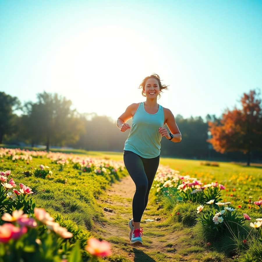 Bright, energized morning after good sleep